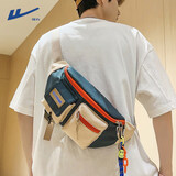 回力（Warrior）2025新款斜挎包男生小背包胸包男款单肩手机包男士潮牌腰包女包包 绿色【带绳子挂件】