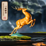 朱炳仁铜 一鹿攀升吉祥鹿玄关客厅办公室创意家居装饰品铜雕礼品 一鹿攀升中