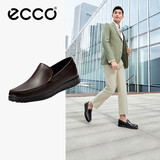 爱步（ECCO）豆豆鞋男 乐福鞋一脚蹬皮鞋牛皮男鞋 S轻巧莫克540514 可可棕54051401482 40