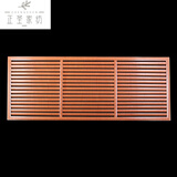 正圣2个起拍】暖气罩遮挡板定做格栅装饰网铁艺百叶老式暖气片防尘罩 【红榉木色-仿木纹】洞口尺寸：60 X 150cm