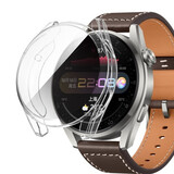 韩默 适用华为watch3 pro new手表保护套表盘全包屏保膜电镀TPU防摔软壳高清 透明 华为watch3 pro 【48mm适用】
