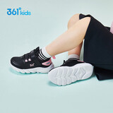 361°童鞋 儿童跑步鞋小童春秋季跑鞋女小童运动鞋跑鞋 黑 27