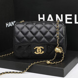 天香秀丽小金球链条包包女2025新款潮方胖子真皮小香风菱格包单肩斜挎小包 联系客服专用