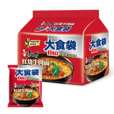 康师傅 方便面 大食袋泡面 红烧牛肉面5连包