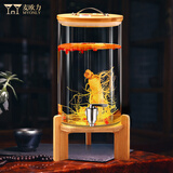 麦欧力（MYONLY） 泡酒瓶带龙头酒坛子玻璃泡酒罐酒瓶空瓶高档加厚酒缸密封药酒瓶 20斤(10升)升级陶瓷芯龙头竹架