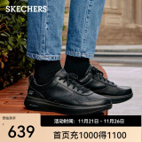 斯凯奇（Skechers）男鞋夏季休闲商务皮鞋时尚软底西装鞋流行正装鞋216000 21600-全黑色/BBK 39.5