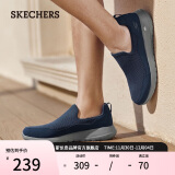 斯凯奇（Skechers）男鞋网面透气一脚蹬健步鞋户外休闲运动鞋跑步鞋54626