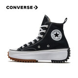 匡威（Converse）女鞋男鞋帆布鞋Run Star夏季新款高帮运动鞋厚底增高休闲鞋 166800C黑白厚底增高 经典百搭 37