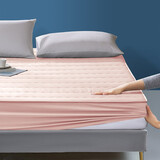 富安娜 家纺床罩套褥子纯棉床垫子榻榻米褥子保护床垫单人宿舍 全棉可水洗-抗菌床笠款粉 150cm * 200cm