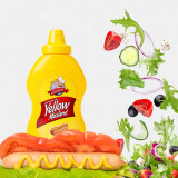 韦贝尔（woeber's） 美国进口 低脂 黄芥末 调味酱 经典挤压瓶 汉堡热狗酱 255g