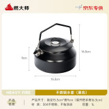 燃大师户外烧水壶煮茶壶304不锈钢泡茶壶咖啡壶1L烧水壶 燃大师水壶1L黑色