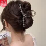 古耐发夹后脑勺发卡头饰女高端2026新款高级感母亲节礼物实用送妈妈 水钻香槟色抓夹【礼盒装】