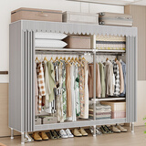 索尔诺简易衣柜出租房收纳衣柜组合强承重布衣橱宿舍卧室防尘收纳布衣柜 布衣柜【长146CM】合金接头