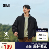 森马（Semir）张新成同款夹克男24冬抗静电外套保暖摇粒绒情侣上衣109724108203