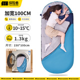 探险者（TAN XIAN ZHE）户外睡袋成人加厚加大加宽室内午休露营隔脏睡袋防寒秋冬季 【加宽无束缚10~15℃】浅蓝1.3KG