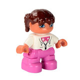 费乐大颗粒积木人偶公仔人物角色配件摆件儿童宝宝玩具兼容得宝le高 妹妹【1只】