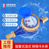 创新者旋翼式数字水表自来水家用水表出租房宁波丝扣湿式水表4分止回阀 铁罩铁接头（卧式） DN15/4分