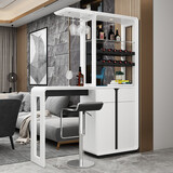 恒鑫晨吧台桌家用酒柜现代简约吧台隔断柜酒吧柜子客厅餐厅玄关柜屏风柜 1.2米吧台+1个吧椅