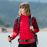 探拓（TECTOP）三合一两件套户外服 加厚防寒保暖女外套抓绒内胆  中国红 XL