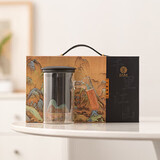 苏氏陶瓷（SUSHI CERAMICS）手绘釉画彩千里江山玻璃办公杯J1081