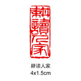 传印阁 书法成品闲章引首章起首章书画国画印章随形长方形压角章金石篆刻藏书章手工篆刻成品闲章青田石印章 耕读人家 YS-139#