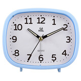 明珠星明珠星儿童闹钟可爱小闹钟时钟卡通风卧室桌面石英台钟静音学生 PT332-3蓝色+电池*1