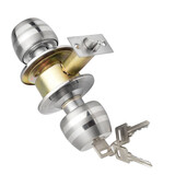 虎顿球形锁房门锁室内圆锁门锁卧室通用型不锈钢球锁球型锁银色 5831中球60