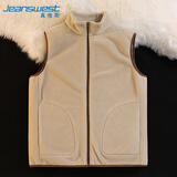 真维斯背心男冬季加绒加厚双面摇粒绒保暖宽松休闲坎肩男女同款抓绒马甲