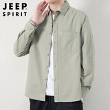 JEEP SPIRIT吉普衬衫男长袖休闲外套男装秋冬季衬衣男士纯棉潮流衣服