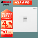 罗格朗（LEGRAND）开关插座面板 仕典系列玉兰白色86型暗装 六类网线插座