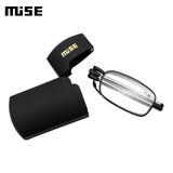 MUISE防蓝光老花眼镜折叠便携轻薄高清M001R CO1经典黑150度/50-54岁