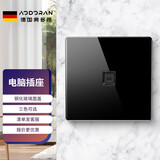 奥多朗86型触摸开关插座镜面触控感应智能开关面板钢化玻璃触控屏 6类网络（支持500M光纤）