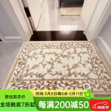 致尚美学客厅地毯加厚高密度简约卧室床边毯欧美式奶油风高档沙发茶几毯 慕雅升级-浅驼色 0.8*1.5米 高密度600v（床边）