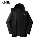The North Face北面冲锋衣男户外保暖软壳内胆三合一冲锋外套8DMK 黑色/JK3 3XL