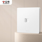 公牛（BULL）开关插座 一位电脑六类插座奶油风G12T102B 暮雪白