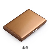 途尊（kingtrip）便携防盗刷防消磁金属卡包男女士简约小巧屏蔽RFID卡套不锈钢卡夹 金色6卡位