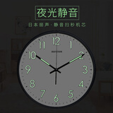 丽声（RHYTHM）挂钟客厅卧室静音挂表夜光时钟创意简约表挂墙36cm CMG566XA19