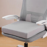 幽谷淡居办公室学生增高椅子垫子软可拆洗坐垫高密度加厚海绵坐垫蒲团 浅灰色【网眼布款】 40*40 厚5公分