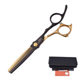 爱德华（EDWARD）发廊发型师专业理发剪刀燕尾手柄美发剪刀平剪牙剪打薄剪剪发套装 单把牙剪 配皮包梳子