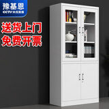 豫基恩 文件柜铁皮柜储物柜抽屉柜办公柜资料柜玻璃柜档案柜凭证柜柜子 大器文件柜 0.3mm 【经济款式 整装发货】