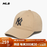 MLB帽子男女情侣棒球帽大标软顶鸭舌帽四季运动帽3ACP6601N-50SAS-F