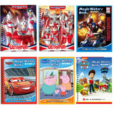 小猪佩奇 水画本儿童神奇水画册画板女孩玩具涂色本清水绘画重复使用水画 套C(奥特*2+佩奇+汪+车+金刚)6笔