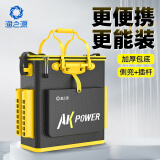 渔之源 钓鱼桶EVA加厚钓箱双层渔护水桶多功能折叠装鱼桶鱼护桶AK系列 AK黄【包底款50cm】包底加厚