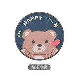 YOUR·FUN餐桌桌布台桌垫40+款自由混搭隔热垫盘垫碗垫锅垫茶杯子垫餐桌垫 快乐小熊【4mm加厚】包边耐用 16.8cm盘垫一个装（无忧尝鲜）