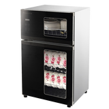 万宝家用双门立式消毒柜碗柜高温变频光波不锈钢大容量餐具臭氧烘干二星幼儿园碗筷茶具口杯厨房免沥水 二星级 78L 数码触控双门立式