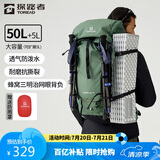 探路者登山包户外背包旅行徒步背包户外登山包防水透气双肩包 山川绿