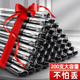 慢作 中性笔黑笔签字笔0.5mm笔芯商务圆珠水笔签约笔大容量教师考试专用巨能写20支学生文具 200支/黑色/0.5mm