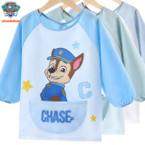 汪汪队立大功（PAW PATROL）儿童罩衣防水画画衣围裙吃饭围兜长袖幼儿园反穿衣1161蓝色S