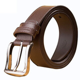七匹狼 (SEPTWOLVES) 男士皮带 英伦风尚系列牛皮针扣腰带  啡色7A92130700