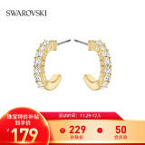 施华洛世奇（SWAROVSKI） MINI HOOP 耳饰耳环饰品轻奢小众送女友老婆闺蜜情侣生日礼物女 镀金色 5022451